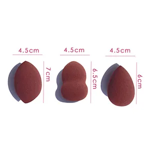 China wholesale price high quality colourful cosmetic powder puff latex makeup sponge