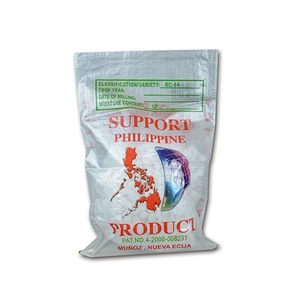 Custom wholesale 25kg transparent white plastic printed pp woven bag