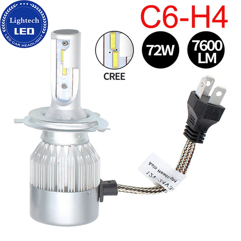 Led Light Accessory C6 Car Led Kit H1 H7 9005 9006 9004 9007 Dual Color Led Headlight For Motorcycles