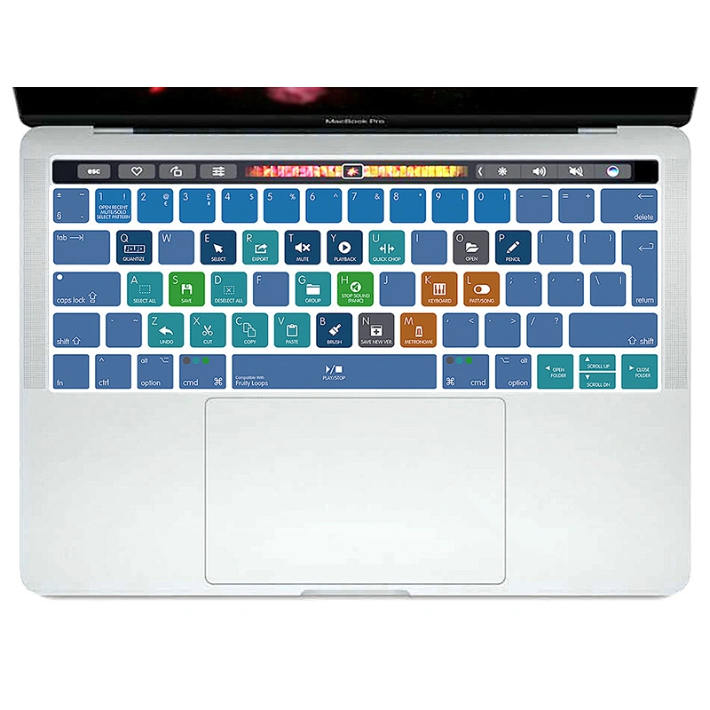 Ali baba Stock FL Studio Fruity Loops Clear Universal Laptop TPU Keyboard Cover Skin Silicone Protector for MacBook Touch Bar