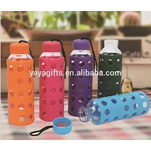 glass water bottle silicone sleeve silicone sleeve for bottle