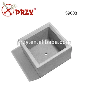 S9003 New Design square Concrete Pot Moulds concrete planter plant pot mould Flower pot craft