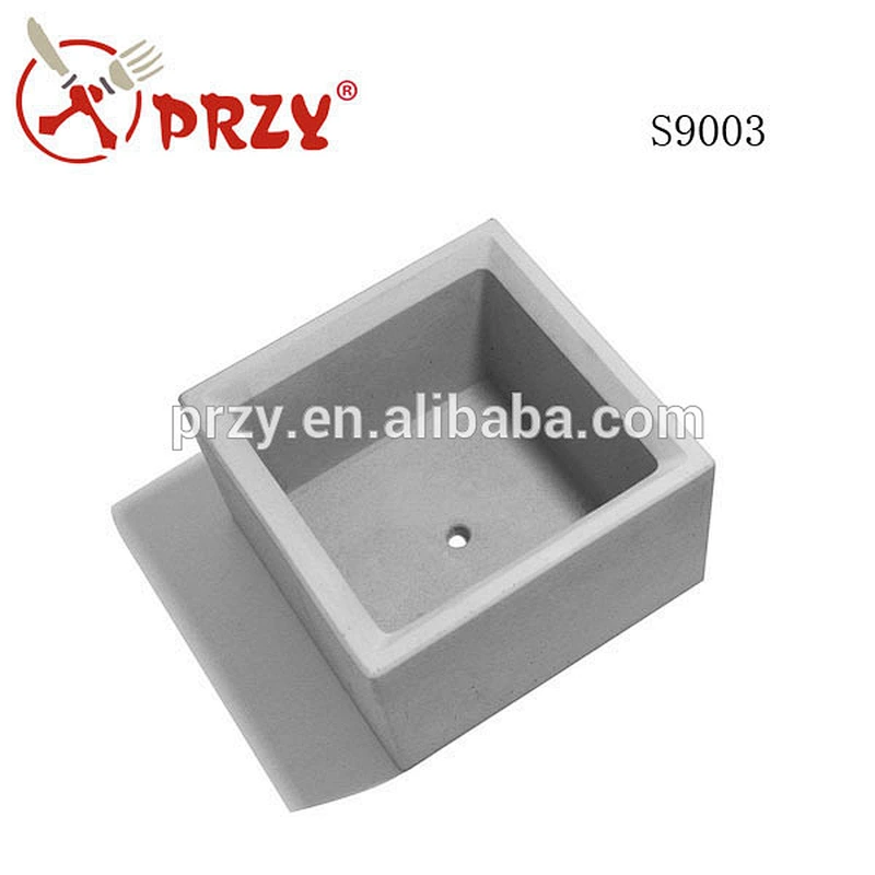 S9003 New Design square Concrete Pot Moulds concrete planter plant pot mould Flower pot craft
