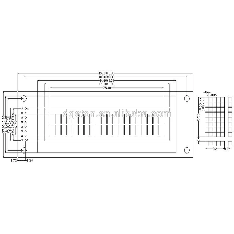 20x2 2002 20*2 Character LCD Module Blue Background White Characters LED Backlight