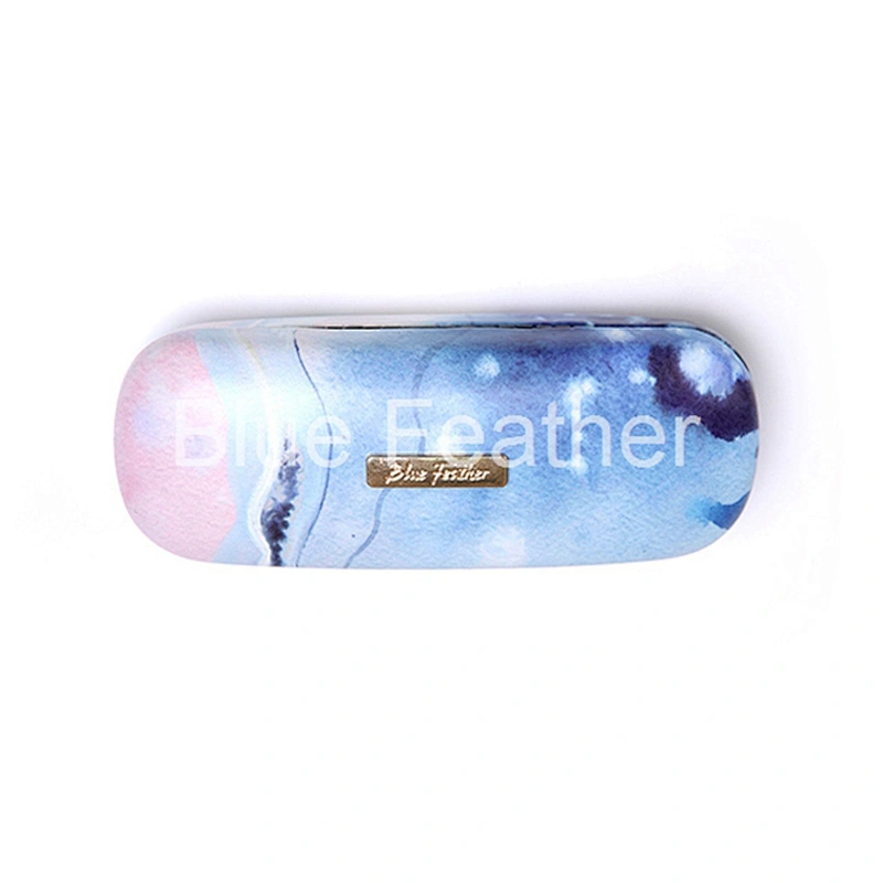Unique PU Case glasses Metal eye glass case Clam shell Case