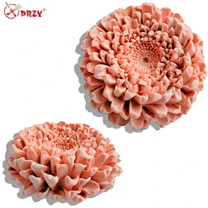 New 3D Chrysanthemum fondant cake decoration molds handmade soap molds aroma stone moulds