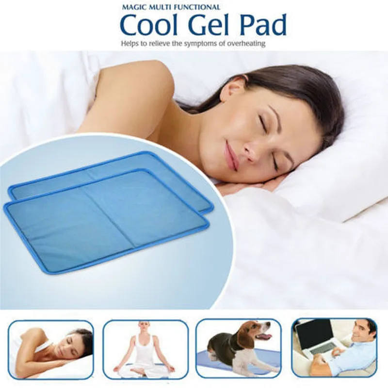 Popular Cool GEL PAD CUSHION PILLOW BED MATTRESS TOPPER YOGA CAR PET SELF COOLING