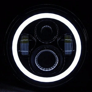 7 Inch Round Headlights DRL Angel Eyes For Jeep