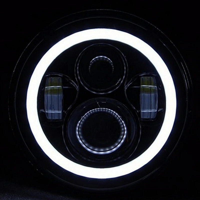 7 Inch Round Headlights DRL Angel Eyes For Jeep