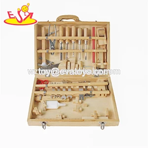 wholesale DIY pretend children wooden workbench toy interesting baby wooden workbench toy W03D028