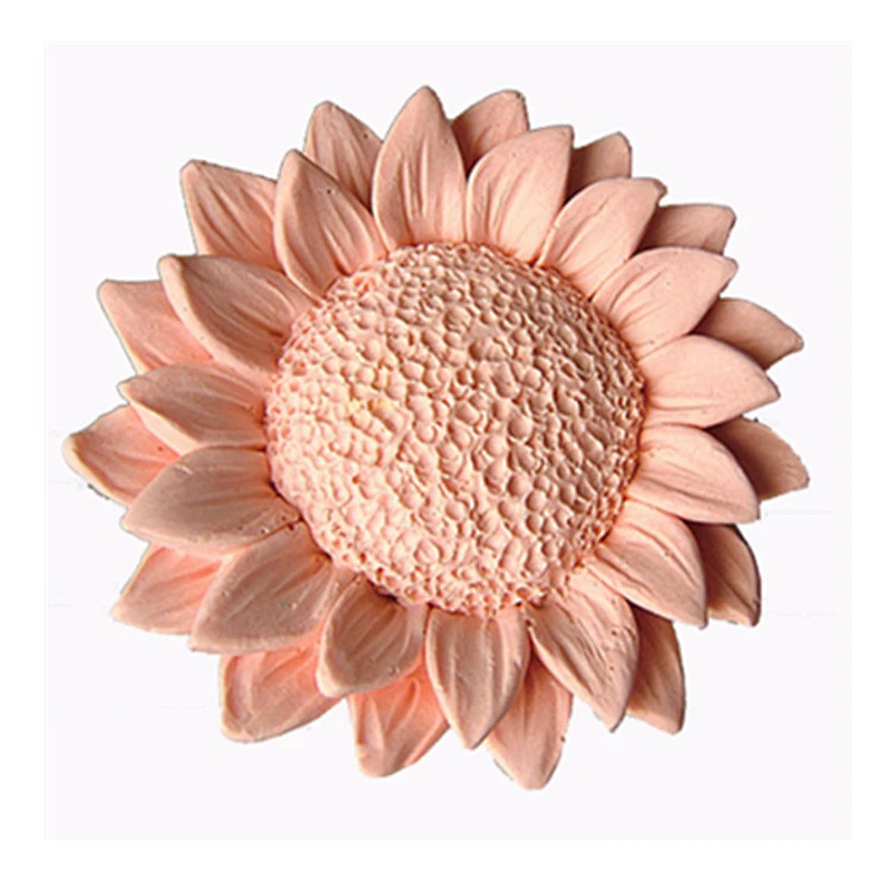 Sunflower shape Mold 3D handmade soaps mould aroma stone molds Silicone