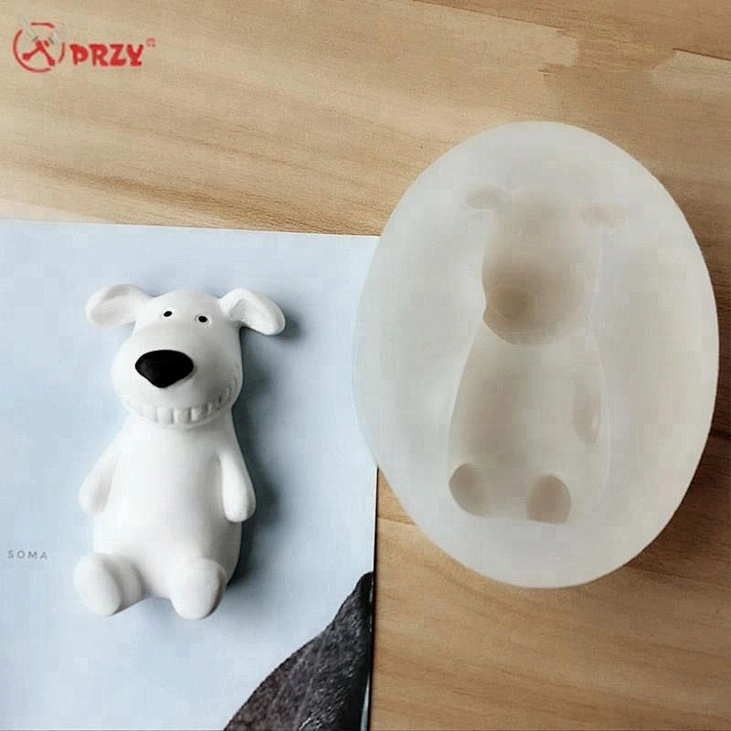2018 new Cute barking dog soap mould plaster car mold aroma moulds puppy silicone candle molds