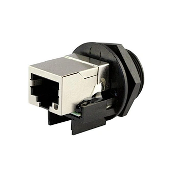 IP67 Front Panel Mounted Male Female Waterproof RJ45 Connector with Ethernet Cable