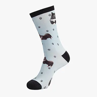 Custom Logo 3D Digital Print Fashion Dress Bamboo  Soft High Socks Men Printing Wholesale