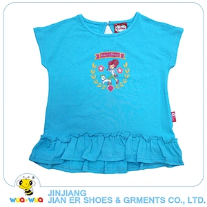 Custom design 0-24M child girls cotton summer t shirt