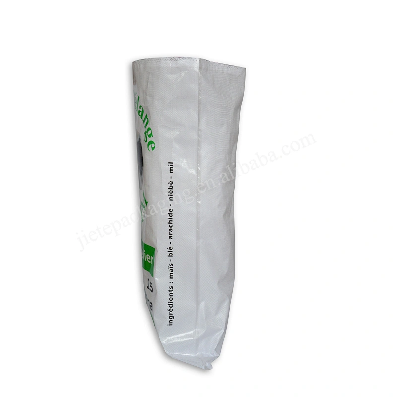 Customized 40kg plastic pp woven animal feed packaging bag for Barley, wheat, rice,beans, flax