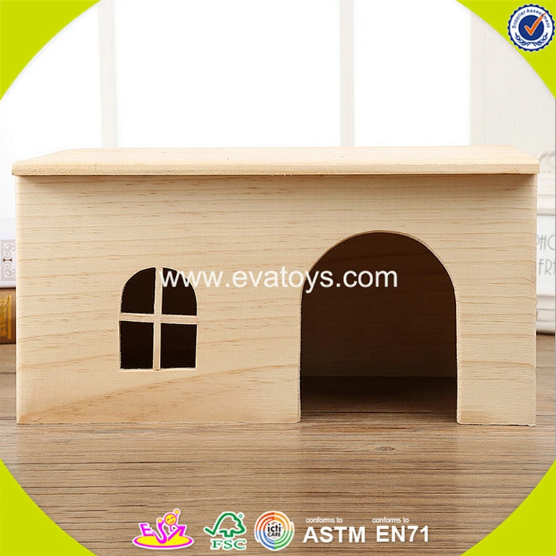 2018 New design wooden pet house lovely wooden pet house cute wooden pet house W06F019