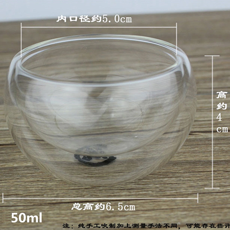 2019 Hot Sale Heat Resistant Glass Tea Cup Double Wall Glass Cup for Gift Eco-friendly Borosilicate Tea Mug