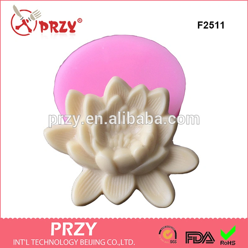 F2511 DIY Cake Tool Decoration Silicone lotus Fondant Mold flower lotus silicone mould