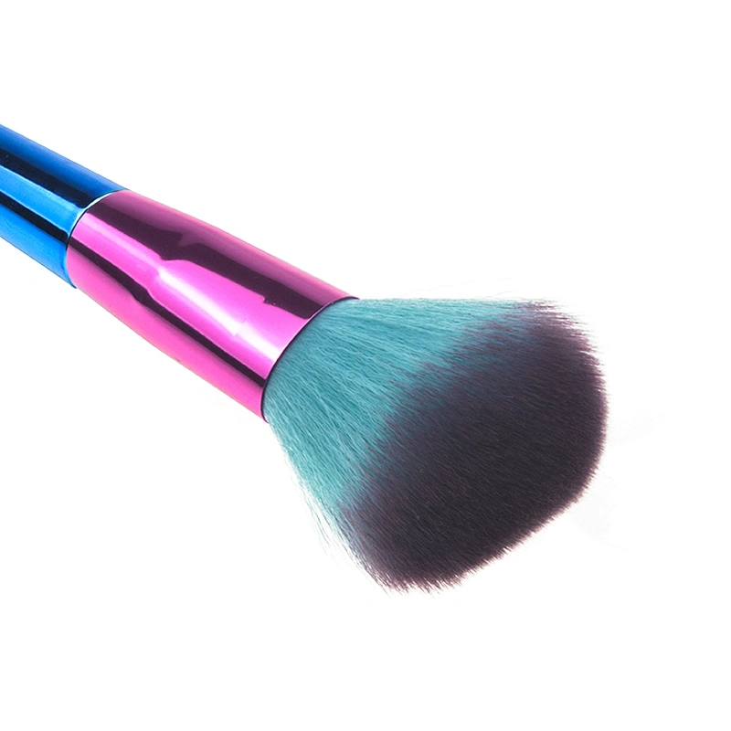 Wholesale cometic tools colorful personalized powder fan eyeshadow eyeline 4pcs makeup brush set