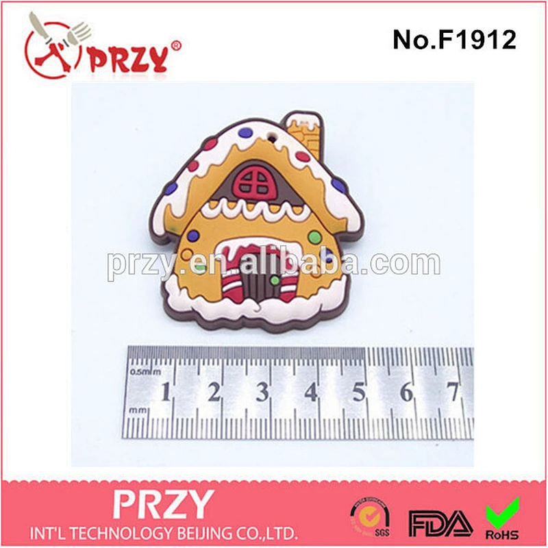 F1912 PRZY cake decorating christmas house novelty silicone cake molds