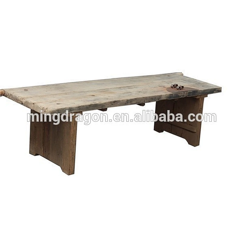 Chinese antique wood door top coffee table