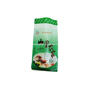 Guaranteed quality printing 9.5kg bopp laminated pp woven basmati rice packaging bag