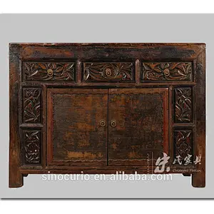 Chinese Antique Asian Furniture Gansu Original Painted Cabinet