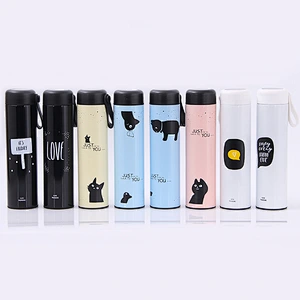 Wholesale creative 500ml vacuum mug with Silicone rope with FAD for girl easy to take