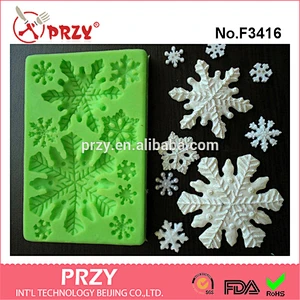 F3416 SNOWFLAKES cake decoration mold silicone molds fondant mold
