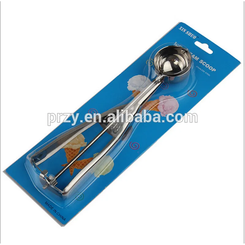 T108 PRZY High quality medium size stainless steel icecream spoon