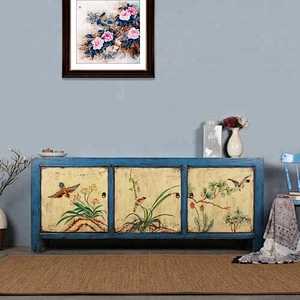 chinese new designs painted wooden tv cabinet furniture in stores