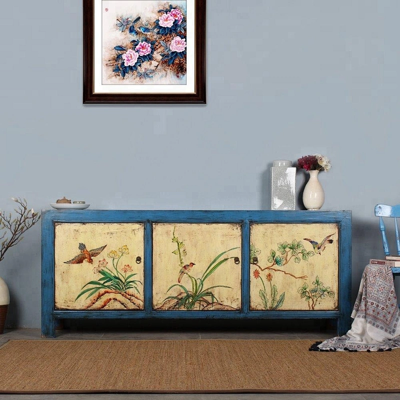 chinese new designs painted wooden tv cabinet furniture in stores