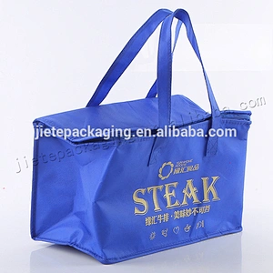 Camping and Household use flexiloop carry handle plastic non woven shopping bag with zipper,foil film