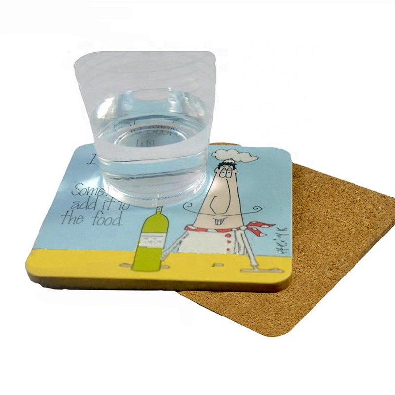 Custom printed wooden bar cup pad beer drinks coasters