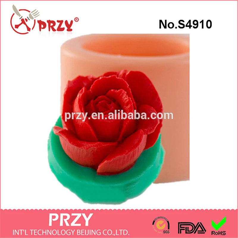 S4910 rose 3d silicone soap mold silicone molds for soap food grade handmade soap mold