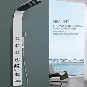 China supplier silver color wall shower panel stainless steel shower panel