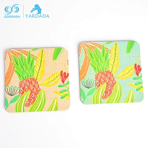 Custom cute cup mat,cork drink logo paper beer mdf coaster