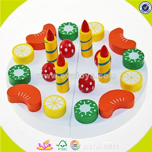 Wholesale top quality kids wooden tea sets toy popular pretend baby wooden tea sets toy W10B052