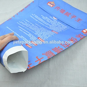 25kg 20kg interior building putty powder, cement kraft paper bag with valve port and square bottom
