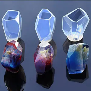 Geometric Resin Jewelry Pendant Soap Mould Handmade DIY Soap  Aroma Stone silicone mold