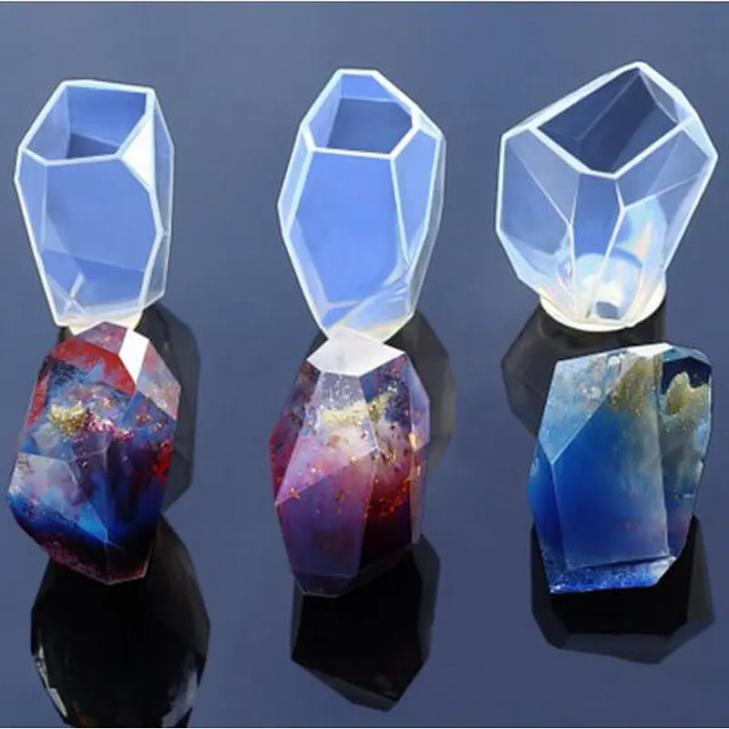 Geometric Resin Jewelry Pendant Soap Mould Handmade DIY Soap  Aroma Stone silicone mold