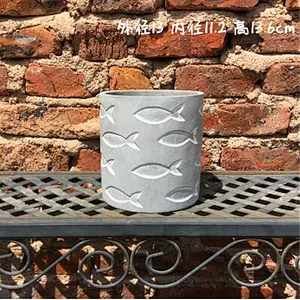 Individual Fish Pattern Cement Pot Silicone Mold for Concrete Flower Pot Succulent Plants Silicone Mold
