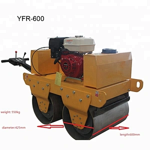 Cheap factory supply Walk Behind Double Drum Driving And Vibration Mini Road Roller