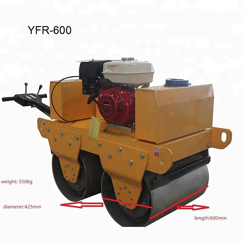 Cheap factory supply Walk Behind Double Drum Driving And Vibration Mini Road Roller