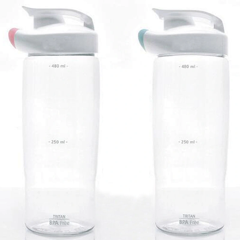 free sample portable drink bottle transparency sport water bottle  with smooth cup thread for gym and outdoor activities