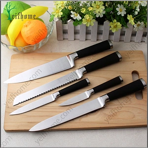 2017 Hot sale stainless steel 5pcs kitchen knife set