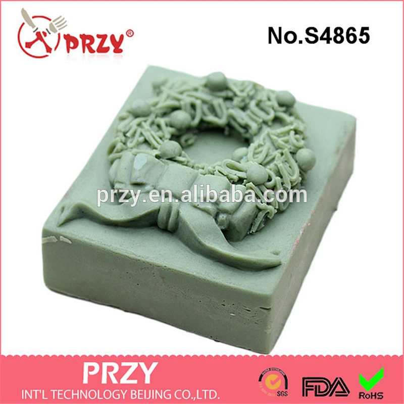 S4865 rectangle flower soap mold silicone rubber mold food grade silicone soap mold