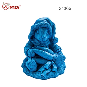 S4366 Rabbit with Carrot 3d Mold soap mold silicone mold for soap