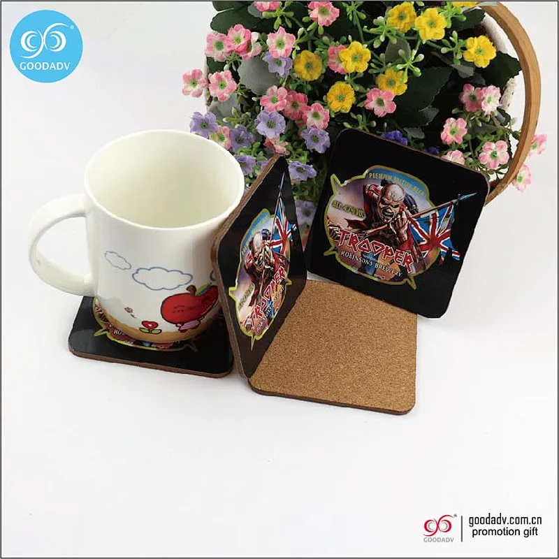 Promotional MDF wood coaster with printing logo